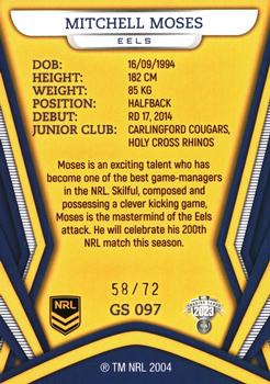 2023 NRL Traders Titanium - Gold Pearl Special #GS097 Mitchell Moses Back